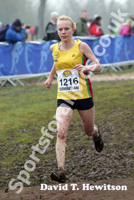 Alex Snook (North East) during the senior womens McCain World Cross Country Trials and Inter Counties.